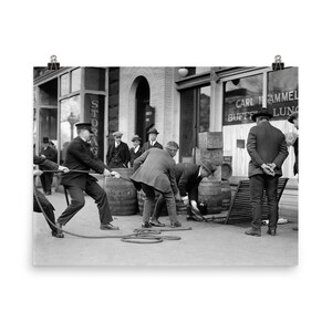 Prohibition Era Print: 1923 Police Seizing Liquor - Vintage History Wall Art