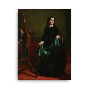 Victoriaanse canvasprint: Kate Nickleby bij Madame Mantalini&#39;s - William Powell Frith