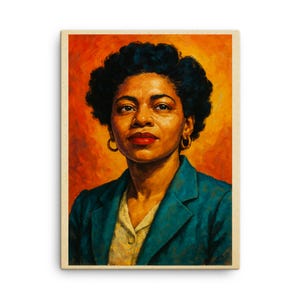 Claudia Jones Canvas Print: Black History Activist Portrait
