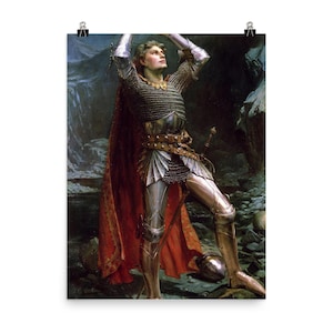 King Arthur Charles Butler 1903 Art Print, Vintage Poster Wall Decor, Historical British Legend Artwork