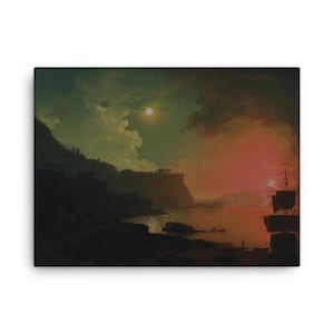 Vesuvius Volcano Landscape Canvas Print: Joseph Wright Fine Art