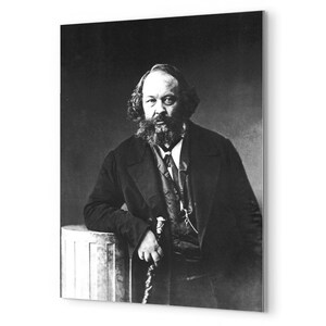 Mikhail Bakunin Metal Print: Anarchist Revolutionary Portrait Wall Art