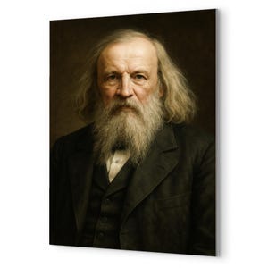 Mendeleev Metal Print: Dmitri Portrait Periodic Table Founder Wall Art