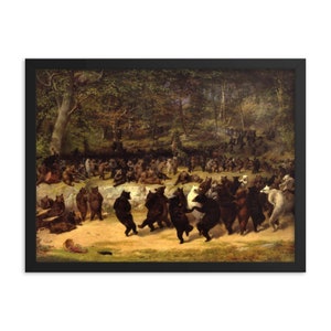 Der Bärentanz von William Holpulle Beard gerahmter Druck