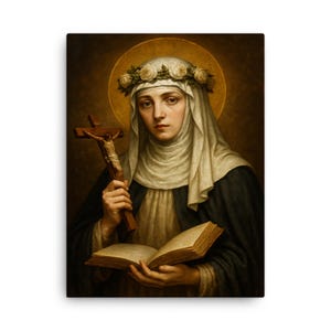 Saint Catherine of Siena Canvas Print: Catholic Renaissance Wall Art
