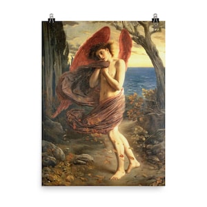 Love in Autumn von Simeon Solomon 1866 Vintage Kunst Poster Druck | Einzigartige romantische Herbst-Wand-Dekor | Perfekte Geschenkidee