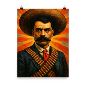 Emiliano Zapata Historic Leader Art Print – Unique Wall Decor Poster for Mexican Revolution Enthusiasts