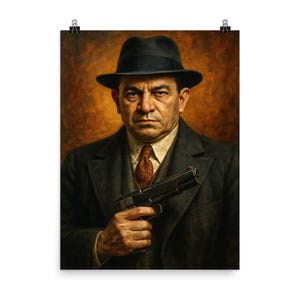 Johnny Torrio Vintage Poster Print: Chicago Gangster Art
