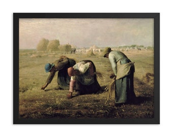 ジャン＝フランソワ・ミレー、【牛と農婦】、希少な額装用画集より、状態良好 ジャン・フランソワ・ミレー作「落穂拾い」 | フランスの古典絵画