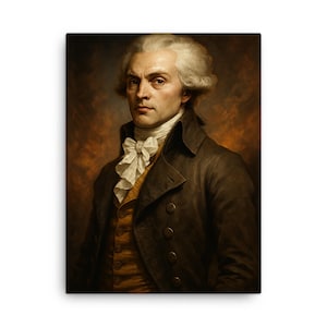 Maximilien Robespierre Canvas Wall Art – French Revolution History Decor, Unique Political Leader Portrait Print