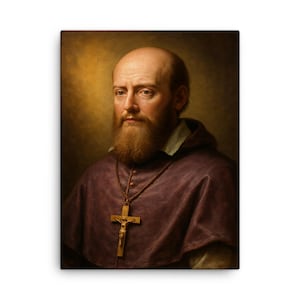 Saint Francis de Sales Canvas Print: Catholic Spiritual Home Decor
