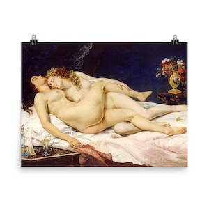 Les Deux Amies by Gustave Courbet, 1866 Poster Print