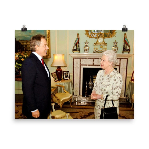 Queen Elizabeth II With Tony Blair Poster Print - Etsy UK