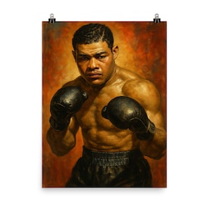 Joe Louis Boxing Poster: Vintage Sports Art Print
