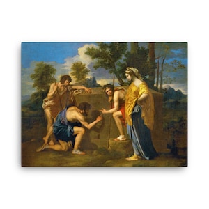 The Arcadian Shepherds by Nicolas Poussin Canvas Print - Canvas Wall Art