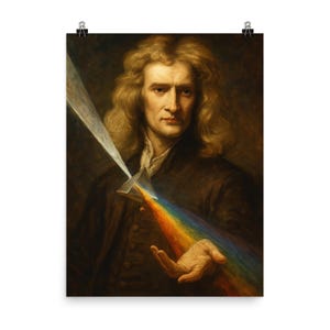 Sir Isaac Newton Print: Vintage Science History Wall Art
