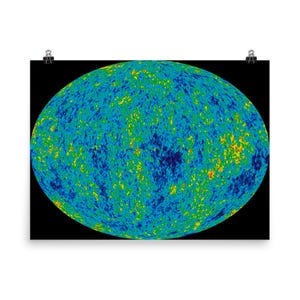 Cosmic Mikrowellen Hintergrund Universum Karte Poster | Einzigartige wissenschaftliche Wandkunst für Weltraum-Enthusiasten
