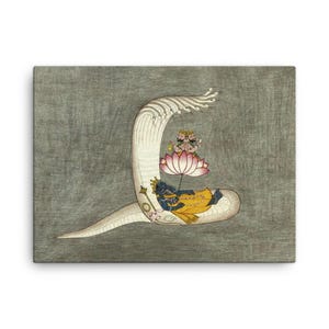 Vishnu Yoga Nidra on Sheshanaga Canvas Wall Art – Cosmic Hindu Universe Print, Brahma Spiritual Home Decor