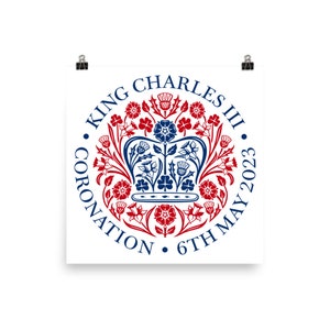 King Charles III Coronation Emblem Poster Print