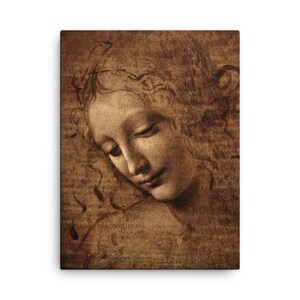 Da Vinci La Scapigliata Canvas Print: Renaissance Masterpiece Wall Art