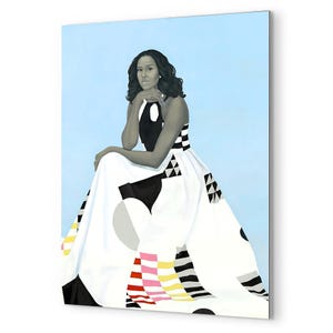 Michelle Obama Metal Print: Iconic First Lady Portrait Contemporary Black History Wall Art