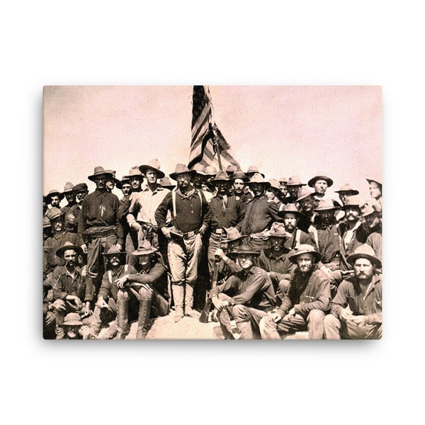 Teddy Roosevelt y los Rough Riders Lienzo impreso - Lienzo decorativo para pared