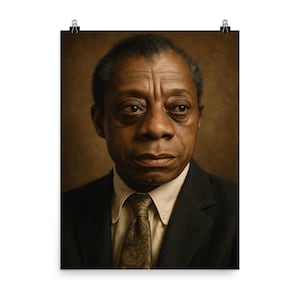 James Baldwin Wall Art Print - Unique Portrait Poster for Book Lovers & Thoughtful Home Decor
