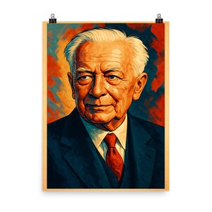 Theodor Heu Vintage Portrait Poster Print - Charming Historical Wall Art Decor for Unique German Heritage Spaces
