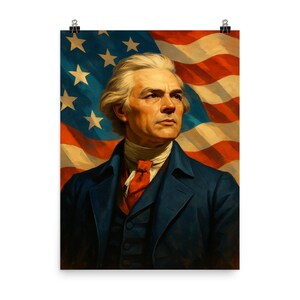 Impresión de póster histórico de Robert Carter III / Arte mural vintage / Decoración única para el hogar / Reproducción de arte colonial americano