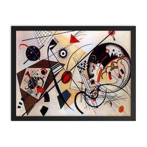 Gerahmter Kandinsky Druck: durchgehende Linie - Bauhaus Modern Art