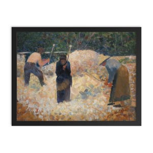 Stone Breakers Le Raincy by Georges Seurat Framed Print – Impressionist Wall Art, Museum Quality Home Décor, Unique Art Gift
