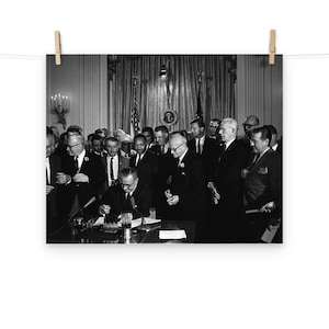 Signing of the Civil Rights Act of 1964 Poster Print