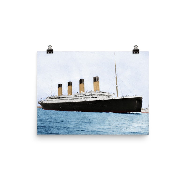 RMS Titanic in Color Poster Print