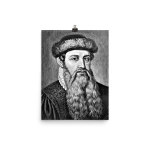 Johannes Gutenberg Poster Print