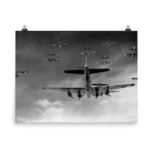 B-17 Flying Fortress Flying In Formation Poster Print