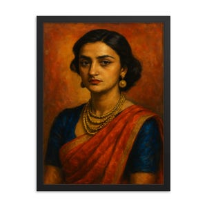 Amrita Sher Gil Framed Print – Vibrant Indian Modern Art Wall Decor, Unique Gift, Boho Home Gallery, Museum-Quality Ready to Hang