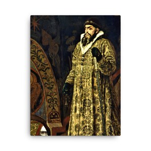 Portrait of Ivan IV (Ivan the Terrible) by Viktor Vasnetsov Canvas Print - Canvas Wall Art