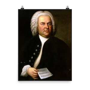 Johann Sebastian Bach Official Portrait Art Print - Bach Painting by Haussmann 1748