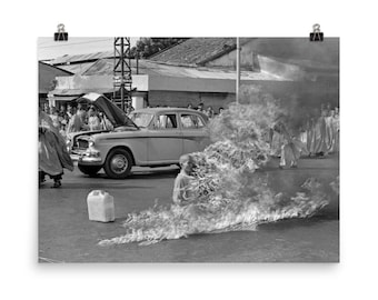 The Burning Monk (Thích Quảng Đức) Poster Print