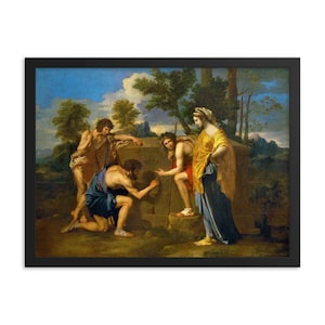 The Arcadian Shepherds by Nicolas Poussin Framed Print