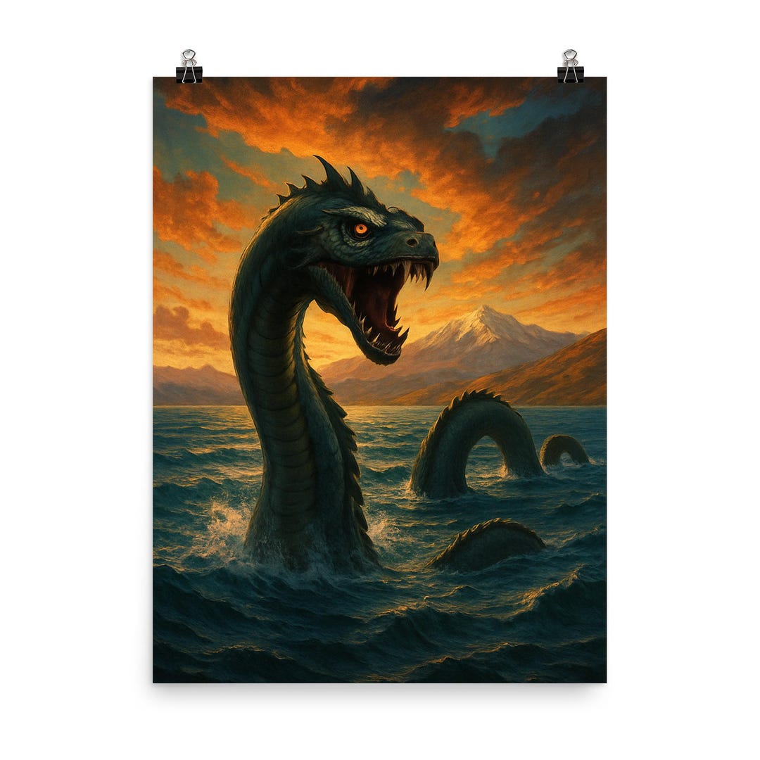 Lake Van Monster Poster Print – Unique Turkish Folklore Wall Art ...
