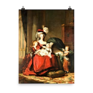 María Antonieta y sus hijos por Élisabeth Vigée Le Brun Poster Print