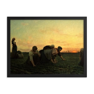 The Weeders by Jules Breton Framed Print