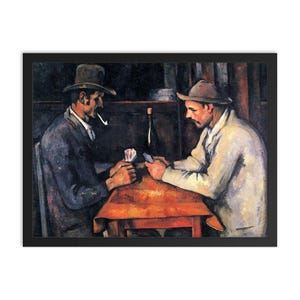 Framed Paul Cezanne &#39;Card Players&#39; Print: Fine Art Home Decor