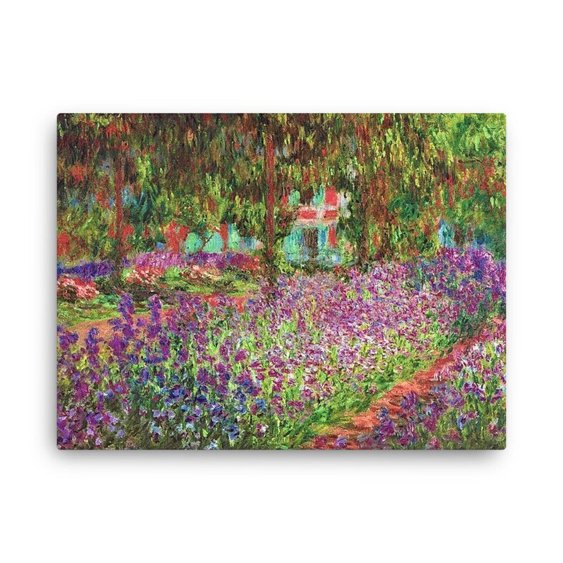 The Iris Garden at Giverny by Claude Canvas Print Canvas Wall Art