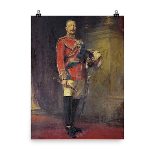 Wilhelm II, German Emperor in British Field Marshal Uniform Poster Print