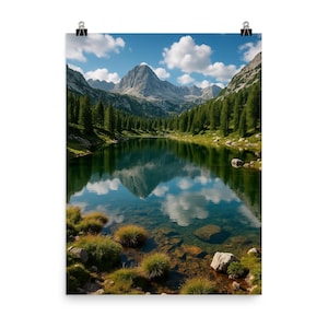 Triglav Seven Lakes Valley Poster: Slovenia Scenic Landscape Wall Art