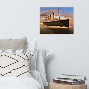 Titanic Poster Print, White Star Line RMS Titanic Art
