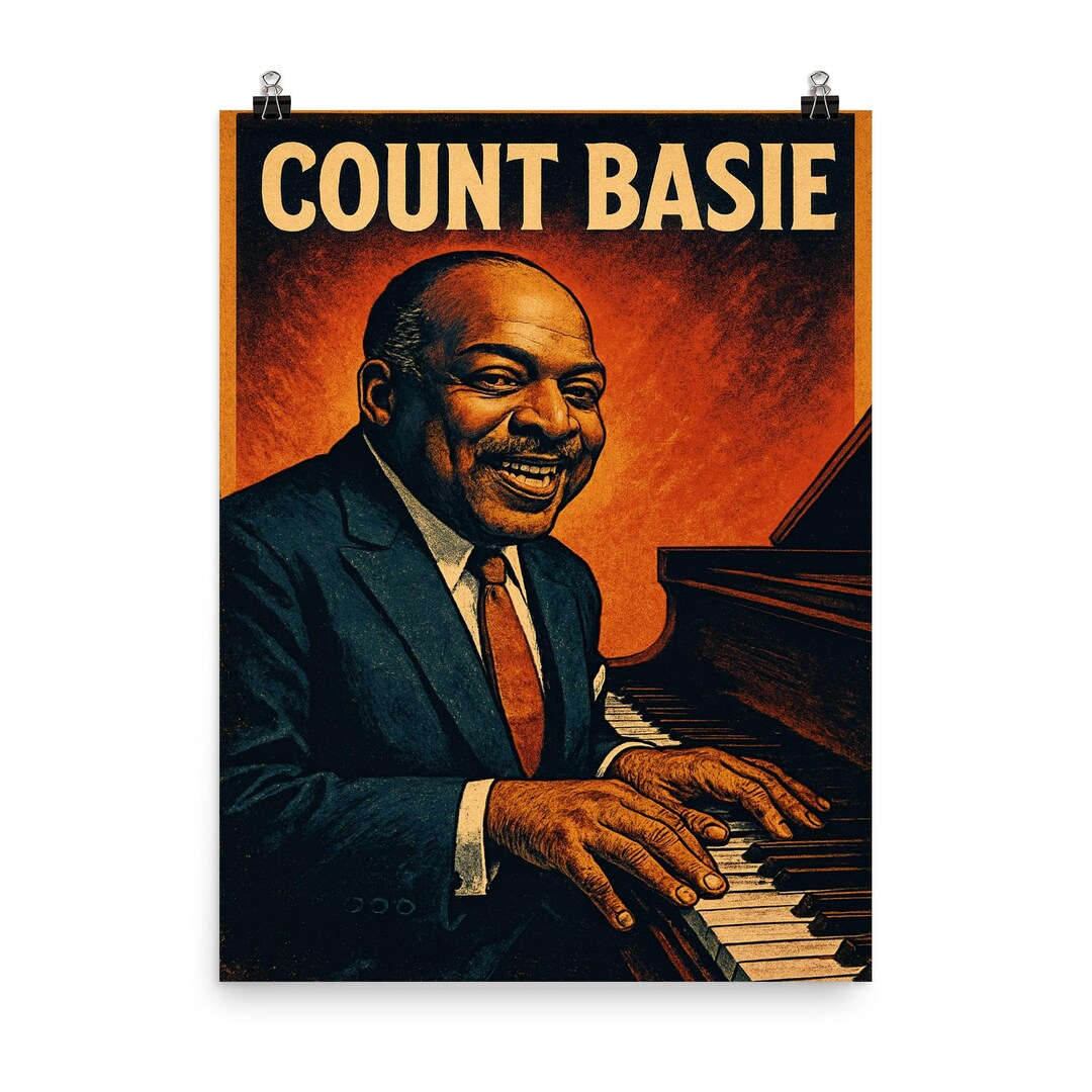 Count Basie Jazz Legend Poster Print Vintage Wall Art Exclusive count-basie-jazz-legend-poster-print-vintage-wall-art-exclusive