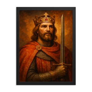 Roger II of Sicily Framed Print – Medieval King Wall Art, Historic Royal Portrait Decor, Unique European History Gift, Ready to Hang
